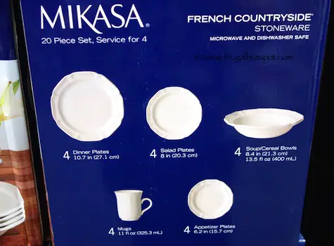 Mikasa French Countryside Stoneware 20 Piece Dinnerware Set Costco