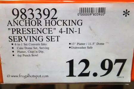 Anchor Hocking Presence 4-in-1 Serving Set Price