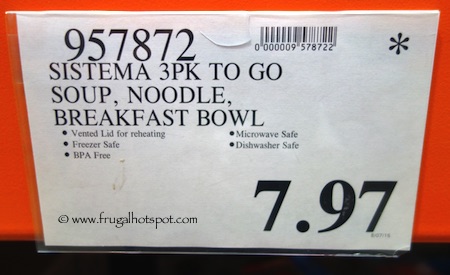 Sistema To Go Breakfast, Soup & Noodle Bowls Costco Price
