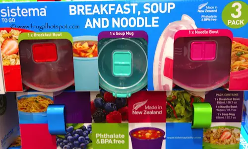 Sistema To Go Breakfast, Soup & Noodle Bowl 3-Pack Costco