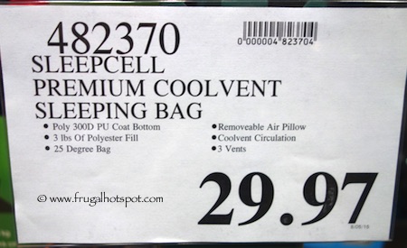 Sleepcell Premium Coolvent Sleeping Bag Costco Price