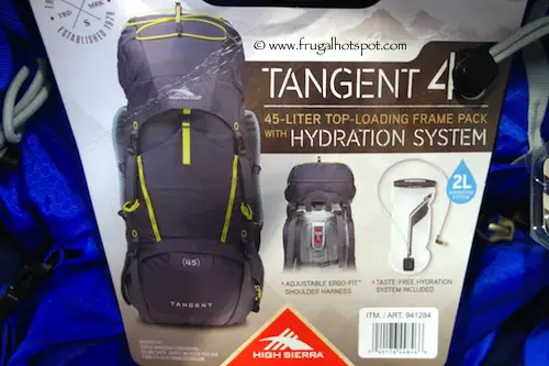 High Sierra Tangent 45 Backpack Costco