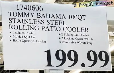 Tommy Bahama 100 Quart Rolling Cooler | Costco Price