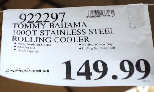 Tommy Bahama 100 Quart Stainless Steel Rolling Cooler Costco Price