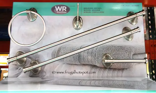 WaterRidge 5 Piece Brushed Nickel Bath Accessories Kit Costco