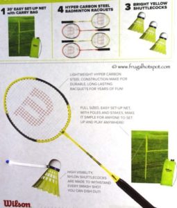 Wilson Outdoor Badminton Set Costco