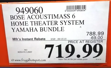 Bose Acoustimass 6 Series V Home Theater Yamaha Bundle Costco Price