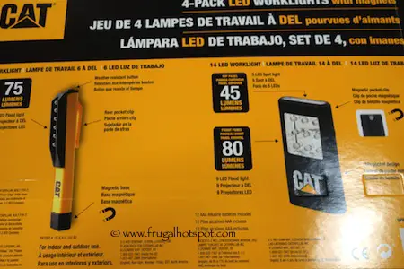 CAT 4-Pack LED Worklights with Magnets Costco