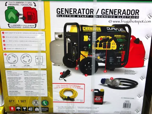 Champion Dual Fuel Generator 9000 Peak Watts Costco