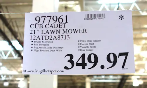 Cub Cadet 21" Lawn Mower Costco Price