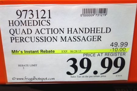 Homedics Quad-Action Percussion Massager with Heat Costco Price