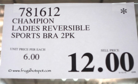 Champion Ladies Reversible Sports Bra 2-Pack Costco Price