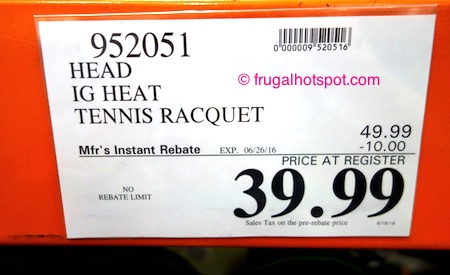 Head IG Heat Tennis Racquet Costco Price | Frugal Hotspot