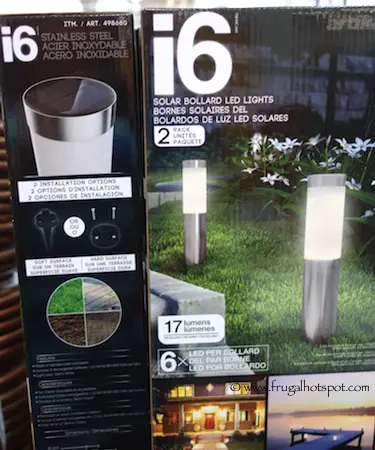 i6 Solar Bollard LED Lights 2-Pack