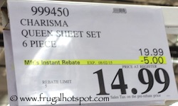 Charisma Queen Sheet Set 6 Piece Costco Price