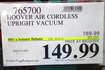 Hoover Air Cordless Upright Vacuum Costco Price
