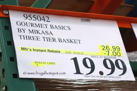 Gourmet Basics by Mikasa 3-Tier Floor Basket Costco Price