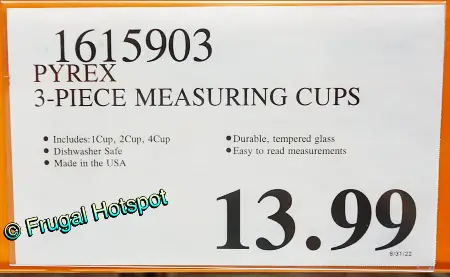 Pyrex 3-Pack Glass Measuring Cup Set | Costco Price