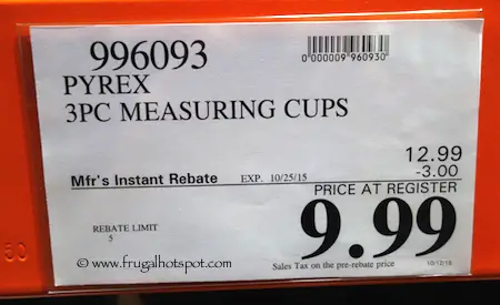 Pyrex 3-Pack Glass Measuring Cups Costco Price