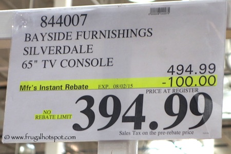 Bayside Furnishings Silverdale TV Console Costco Price