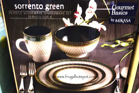 Gourmet Basics by Mikasa 'Sorrento' Green 20-Pc Dinnerware Set Costco