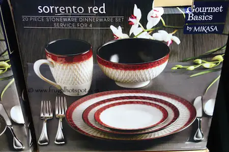 Gourmet Basics by Mikasa 'Sorrento' Red 20-Pc Dinnerware Set Costco