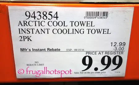 Arctic Cool Cooling Towel 2-Pack Costco Price | Frugal Hotspot