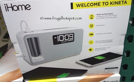 iHome Kineta Bluetooth Alarm Clock Radio Costco