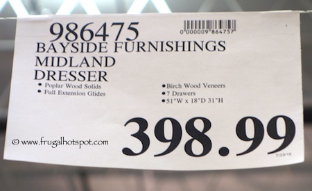 Bayside Furnishings Midland Dresser Costco Price