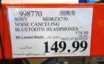 Sony Wireless Noise Canceling Headphones Costco Price