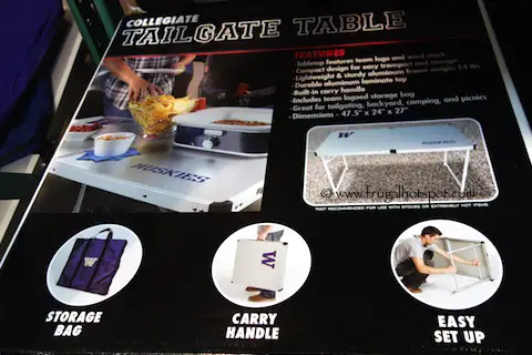 Collegiate Tailgate Table University of Washington Costco