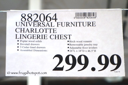 Universal Furniture Broadmoore Charlotte Lingerie Chest Costco Price