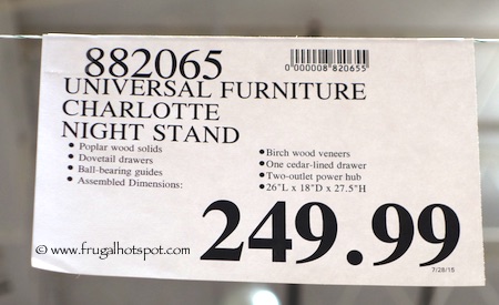 Universal Furniture Broadmoore Charlotte Nightstand Costco Price