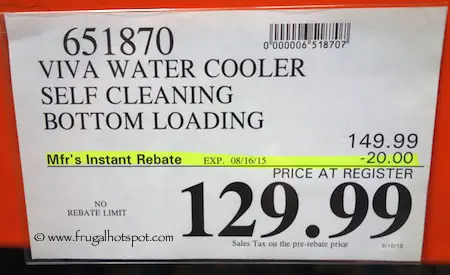 Viva Self Cleaning Water Cooler Costco Price