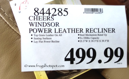 Cheers Windsor Power Leather Recliner Costco Price