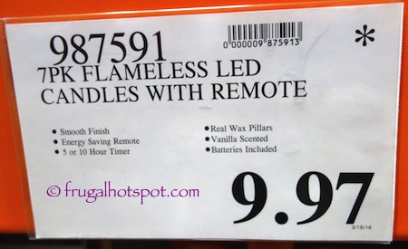 7 Remote Controlled Flameless Wax LED Candles Costco Price | Frugal Hotspot