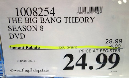 The Big Bang Theory Season 8 DVD Costco Price