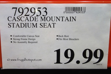 Cascade Mountain Stadium Seat Costco Price