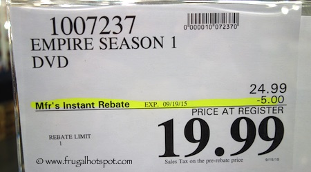 Empire Season 1 DVD Costco Price