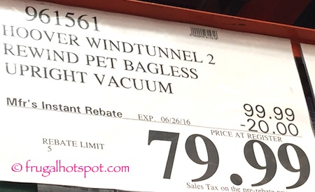 Hoover WindTunnel 2 Rewind Pet Upright Vacuum Costco Price | Frugal Hotspot