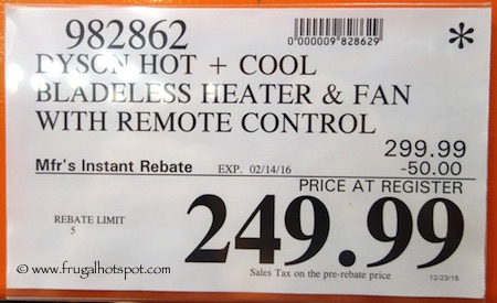 Dyson AM05 Hot + Cool Heater Fan Costco Price
