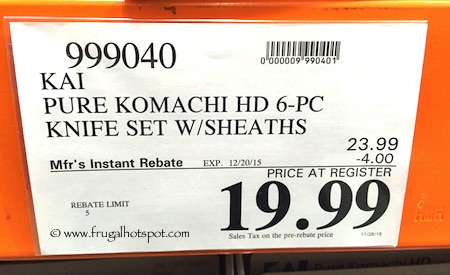 Kai Pure Komachi HD 6-Pc Knife Set Costco Price