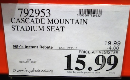 Cascade Mountain Stadium Seat Costco Price