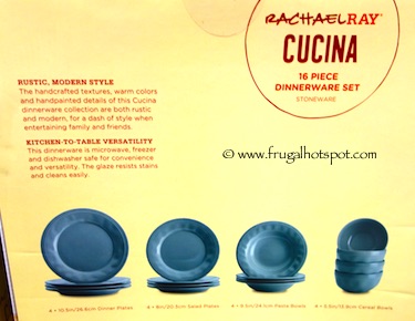 Rachael Ray Cucina 16-Piece Dinnerware Set Costco