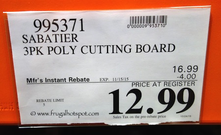 Sabatier Nonslip Cutting Boards 3-Piece Costco Price