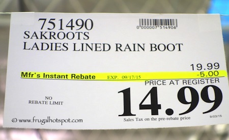  Sakroots Ladies' Faux Fur Lined Rain Boot Costco Price