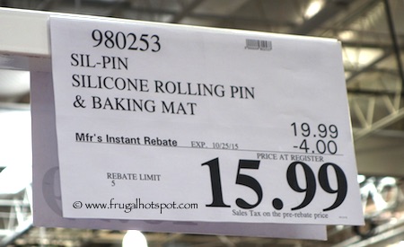 Sil-pin Silicone Rolling Pin & Baking Mat Set Costco Price