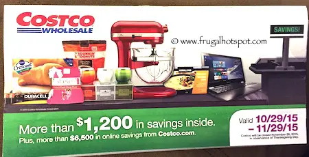 Costco NOVEMBER 2015 Coupon Book 10/29/15 - 11/29/15. Frugal Hotspot