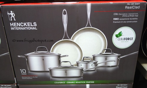 J.A. Henckels 10-Pc Ceramic Non-Stick Cookware Costco