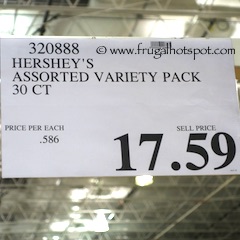 Hershey's Full Size Candy Bars Variety Pack 30 Count Costco Price